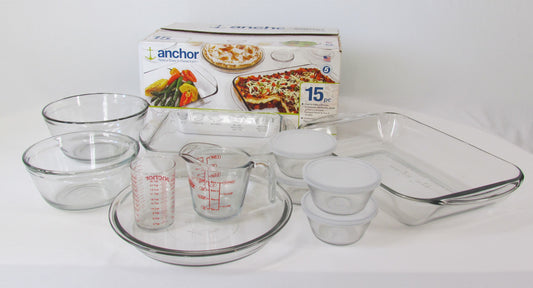 Anchor Hocking 15-pc Tempered Glass Baking Set