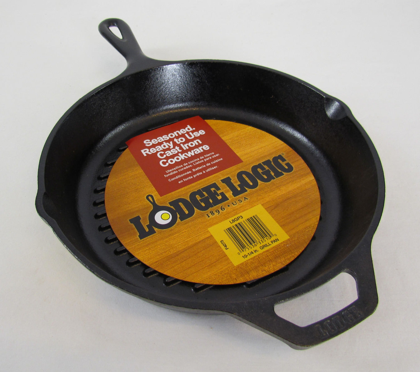 Lodge Logic Cast Iron Ribbed Grilling Pan 10-1/4” dia