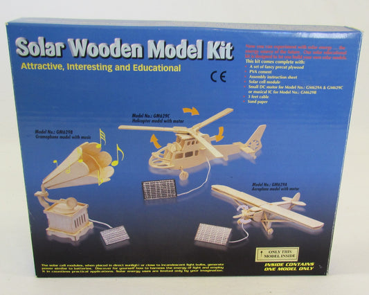 Solar Wooden Model Kit – Aeroplane