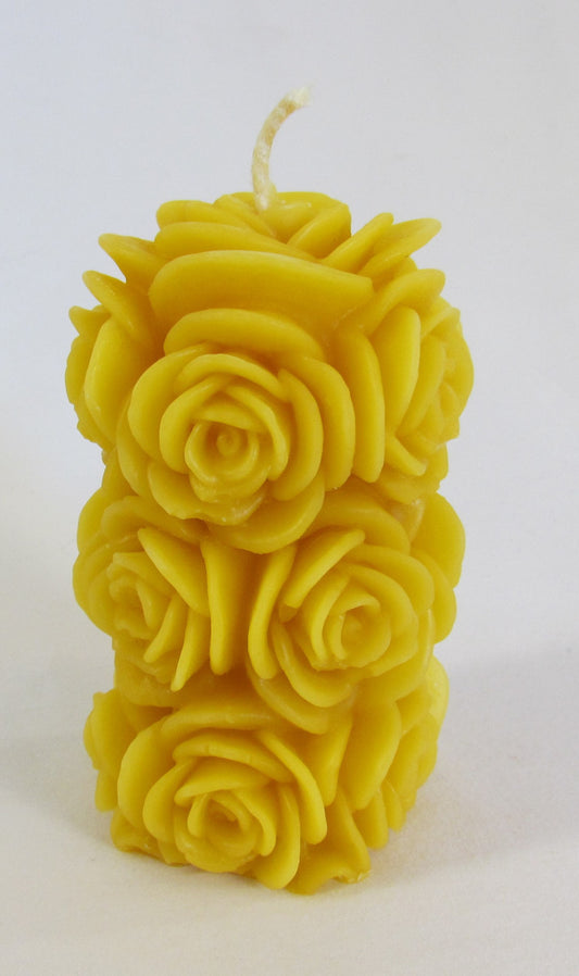 Little Bees Rose Pillar Candle