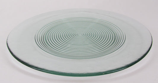 Platter “Rings” Recycled Glass, 13” dia.