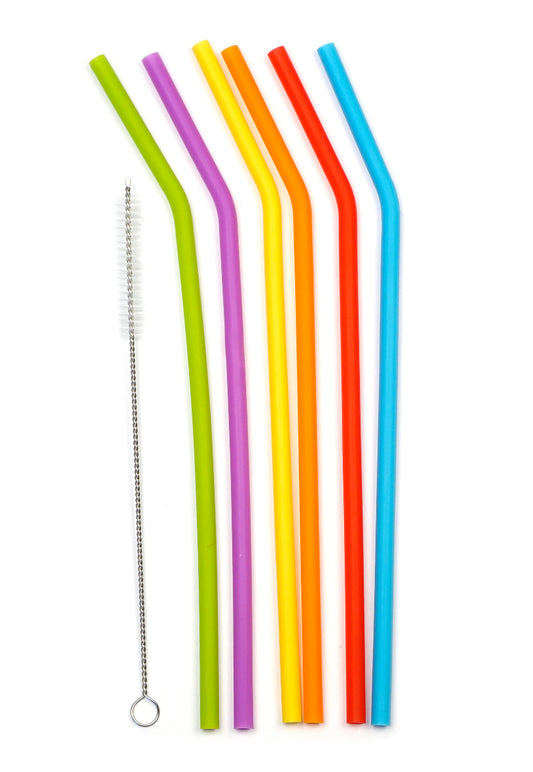RSVP 10” Silicone Straws Set of 6